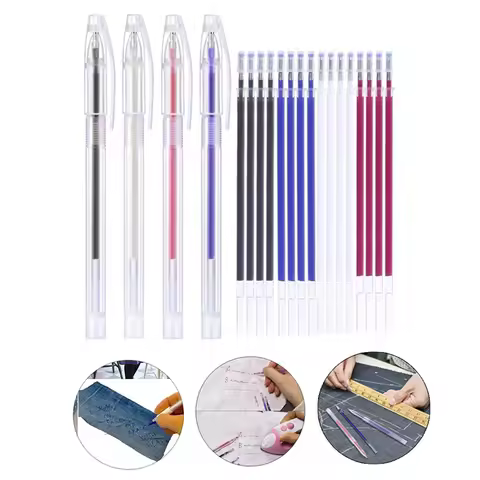 11-52pcs/set Heat Erasable Fabric Markers Pens Magic High Temperature Disappearing Pen Quilting DIY 