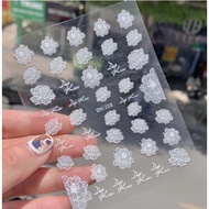 White flower nail decoration sticker DH318