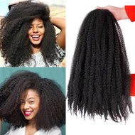 18 inch long marley hair afro curly crochet hair twist braids hair ombre synthetic hair extensions