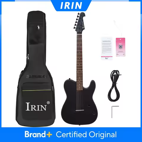 IRIN Electric Acoustic Guitar 39 Inch 6 String Oguman Body Silent Folk Guitar with Bag Cable Guitar 