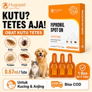 Hugopet Flea Drops for Cats and Dogs Anti-Flea Flea Lice Fipronil Spot On Anti-Flea Tick Tick Lice