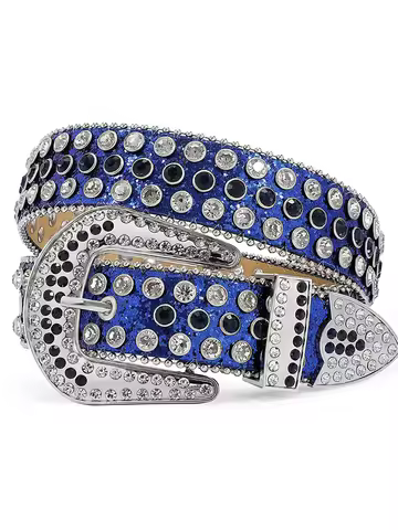Full diamond belt, fashionable and versatile decoration, personalized diamond inlaid water diamond c