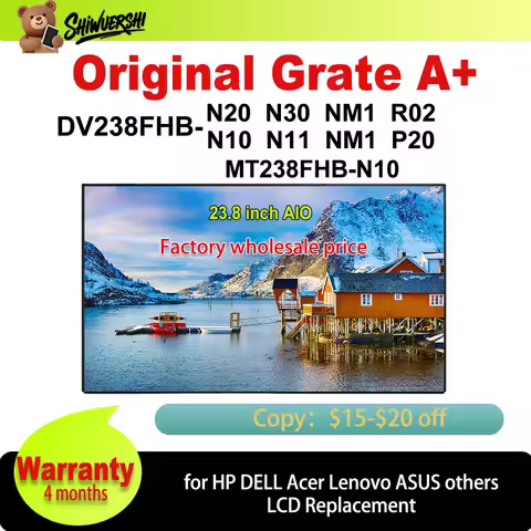 Original New 23.8 Inch LCD Screen Panel Display MT238FHB-N10 DV238FHB-N20 DV238FHB-N30 DV238FHB N20 