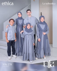 Ethica Sarimbit 2023 Elfa 278 Parie Blue Gamis dan Koko