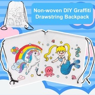 Non-woven DIY Graffiti Colouring Drawstring Bag – Creative Art Activity for Kids