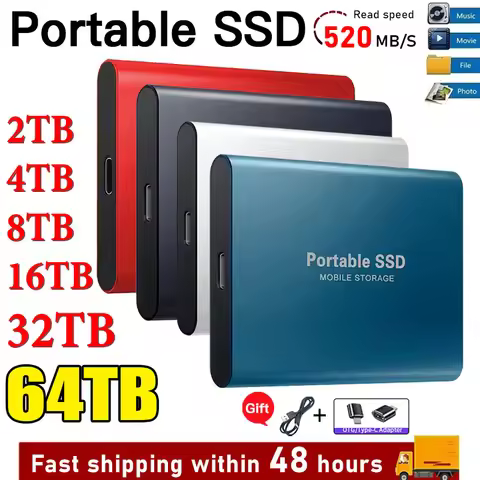 Original High-speed SSD drive 1TB Portable External Hard Drive 2TB Solid State Drive Storage Device 