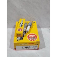 PUTIH Spark Plug NGK C7HSA pcs Spark Plug C7HSA MIO, F1Zr, VEGA, GRAND Spark Plug NGK Motorcycle Duck SUPRA C7HSA White Head Spark Plug NGK C7 HSA GRAND SUPRA X MIO all REVO VEGA JUPITER