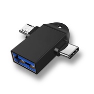 USB 3.0สายเคเบิล OTG หัวแปลงไมโครยูเอสบี USB และตัวแปลง Type C 2 In 1สำหรับสมาร์ทโฟนแอนดรอยด์