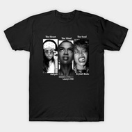 Vintage Erykah Badu Lauryn Hill Aaliyah T-Shirt Authentic Cotton 1 Loose Sports Shirt White
