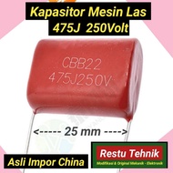 MESIN Welding machine capacitor 475J - 250V CBB milar 475K 250V Weidy Infor China