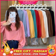 GRIMO Malaysia - Ca-xi-sual Blouse Blouse Women's Baju Hoodie Travel Lady Perempuan Wanita Hoodie Girl Shirt Gift New September 2023  fc11428