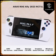 ASUS ROG Ally 2023 RC71L Touchscreen Ryzen Z1 Extreme 16GB LPDDR5 RAM 1TB NVMe SSD Win 11 HSL Used H
