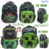 Mineecraft Children's School Backpack Minicraft School Backpack Elementary School Boy Backpack/ Boys