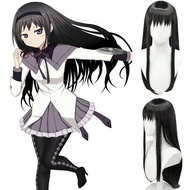 OOP Magical Girl Homura Akemi Cosplay Wig Heat Resistant Synthetic Long Black Wig Role Play Anime Puella Magi Madoka Magica Women