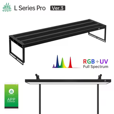 Week Aqua L Pro V3 RGB+UV Aquarium Planted LED Light Full Spectrum Plants Growing Lamp App Control f