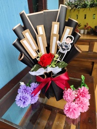 BUKET HARI GURU DENGAN WADAH SNACK/ KOPI/ FOTO/ TOPPER GURU LAKI-LAKI PRAKTIS TINGGAL ISI SENDIRI