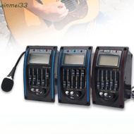 QINMEI Band Acoustic Guitar Preamp, LC-5/4 5 Band Guitar Tuner System, Preamp EQ EQ Equalizer EQ Preamp With LCD Tuner Bands Acoustic Guitar Pickup Electric Guitar