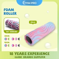 GYMPRO Foam Roller ลูกกลิ้งโฟมแบบมืออาชีพสำหรับเครื่องนวดเนื้อเยื่อส่วนลึกสำหรับปล่อยจุดกระตุ้นกล้ามเนื้อและกล้ามเนื้อ