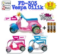 Sepeda Vespa Anak Roda 3 Mini Mainan Motor Motoran Pespa Dorong Mobil Mobilan Bisa Dinaiki