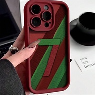 Ốp lưng mềm khắc'số bóng đá màu đỏ rượu vang tương thích với iPhone 16/IPhone 15/XR/7P8P/P12 Pro Max