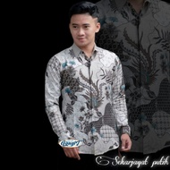 KEMEJA Adult Men's Long Sleeve Batik Shirt/Contemporary Motif Batik Shirt/Pekalongan Original Batik Shirt/Contemporary Modern Batik Shirt/Comfortable And Cool Long-Sleeved Batik Shirt/Good Quality Batik Shirt/Suitable Batik Shirt For Work/