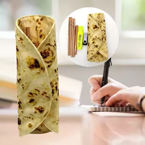 High Quality Creative Funny Pencil Holder Tortilla Roll Pencil Case Pencil Bag Pencil Pouch