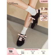 73hours Women's Shoes Playful Rhythm 2025 Autumn New Style Retro Heightening German Training Shoes A