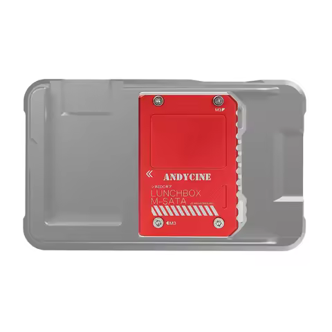 Andycine Lunchbox Heat Dissipation Hard Disk Enclosure Box mSATS to SATA Aluminum Alloy for Atomos N