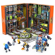 JUNKBOTS Large Factory Habitat New Port Power Plant, Surprise Toy Playset, Build and LOL with Boys a