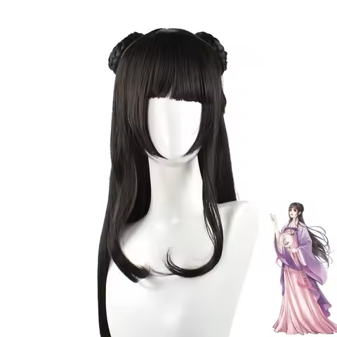 Anime Mo Dao Zu Shi Grandmaster of Demonic Cultivation Jiang Yanli Wig Cosplay Black Hair For Hallow