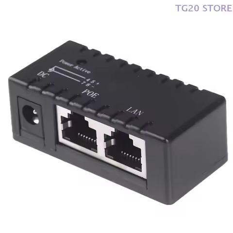 1Pcs 12V - 48V RJ45 Passive POE Injector For IP Camera VoIP Phone Netwrok AP Device