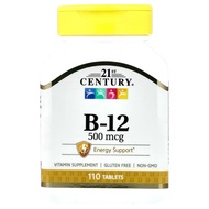 21st Century Vitamin B-12, 500/1000 mcg, 110 Tablets