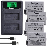 4PCS 1800mAh LP-E8 LPE8 LP E8 Baery for Canon EOS 550D 600D 650D 700D X4 X5 X6i Baery LCD B Dual Charger Type C