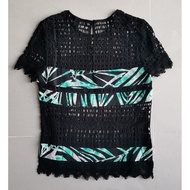 Women's Short Sleeve Mesh Top - BCBGMAXAZRIA Mesh