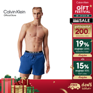 CALVIN KLEIN กางเกงว่ายน้ำผู้ชาย Intense Power Double Waist รุ่น N61093 CIK - สีฟ้า