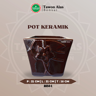 Pot Keramik Bonsai Bunga Unik Cantik / Pot Bonsai Keramik