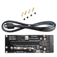 RGEEK | OCuLink PCIe 4.0 X4 64Gbps SFF-8612 to PCIe X16 Adapter EGPU Dock with SFF-8611 Cable for Mi