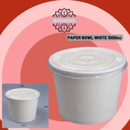 Paper Bowl White 1000ml {50pcs} / Food Cup / Food Paper Cup / Mangkuk Kertas / Bekas Laksa / Bekas O