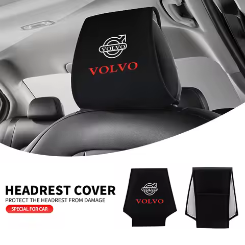 1PCS Car Styling Car Seat Headrest Pillow Cover For Volvo Xc60 Xc90 V40 V60 S60 V50 V90 S80 C40 XC40