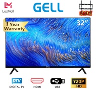 GELL 32 inch led tv flat tv 24inches sale &amp; smart tv 32 inches wifi smart tv flat screen tv Ultra-slim Multi-ports television (Free Bracket)