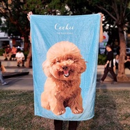 寵物北歐現代風繪圖高清印染毛毯 法蘭絨 (全身-包含設計繪畫)