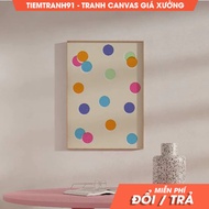 Wall Painting, Colorful Dots Geometric Wall Art, Colorful Big Polkadots Painting Printable Art, come