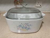 CorningWare 康寧煲 25cm 5Litre Casserole Big Bowl or Pot with Glass Lid - Floral Basket Design