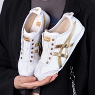 Onitsuka Mexico 66 Shoes for Women Original Sale Slip-On Men Canvas Unisex Running Jogging Casual Sports Sneakers White/Gold