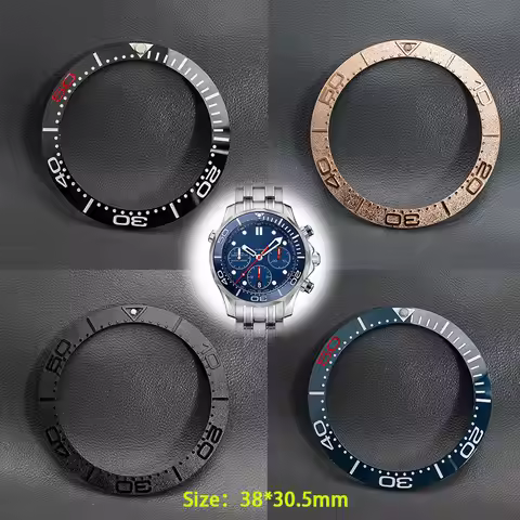 38*30.5mm Sloping Ceramic Bezel Insert Replacement of Watch Accessories Fit Seamaster 300M GMT 600M 