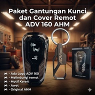GANTUNGAN Honda ADV 160 Roadsync ABS CBS Logo Keychain Package and Original AHM Remote Cover