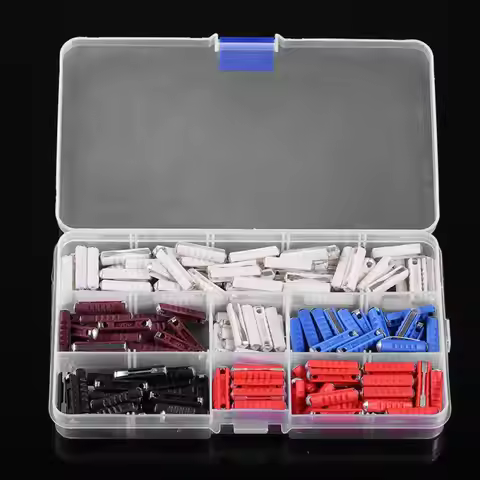 200Pcs Useful Fuse Box Insulated Portable Auto Fuse Car Copper Blade Fuse Box