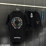 Unisex T-shirt Set Made of High Quality Cotton, Round Neck, Short Sleeves, Loose Form Printed -47sg 