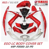 - YAMAHA EGO LC RED SILVER BODY COVER SET -44P-F0000-10-P0 (RM7/SL3)
