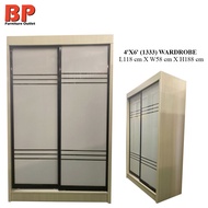 BPFO (PRE-ORDER) 4'X6' WARDROBE Sliding Cabinet Clothes Almari Baju Kayu Almari Pakaian Sliding Door Wooden Wardrobe